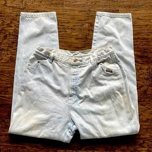 ROCKIES Vintage Western Mom Jeans | High Rise Light Wash Bareback | Sz. 32 Waist